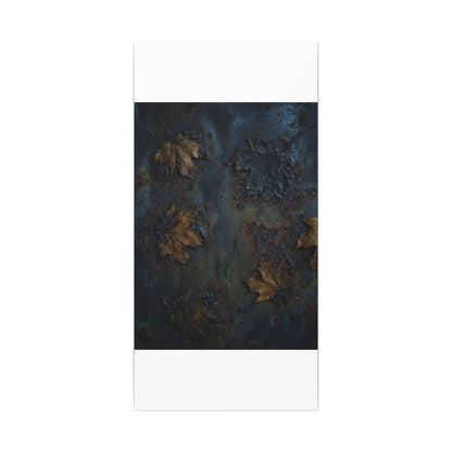 Shibui Rust Patina Canvas Art - Dark Japandi Charcoal Ink