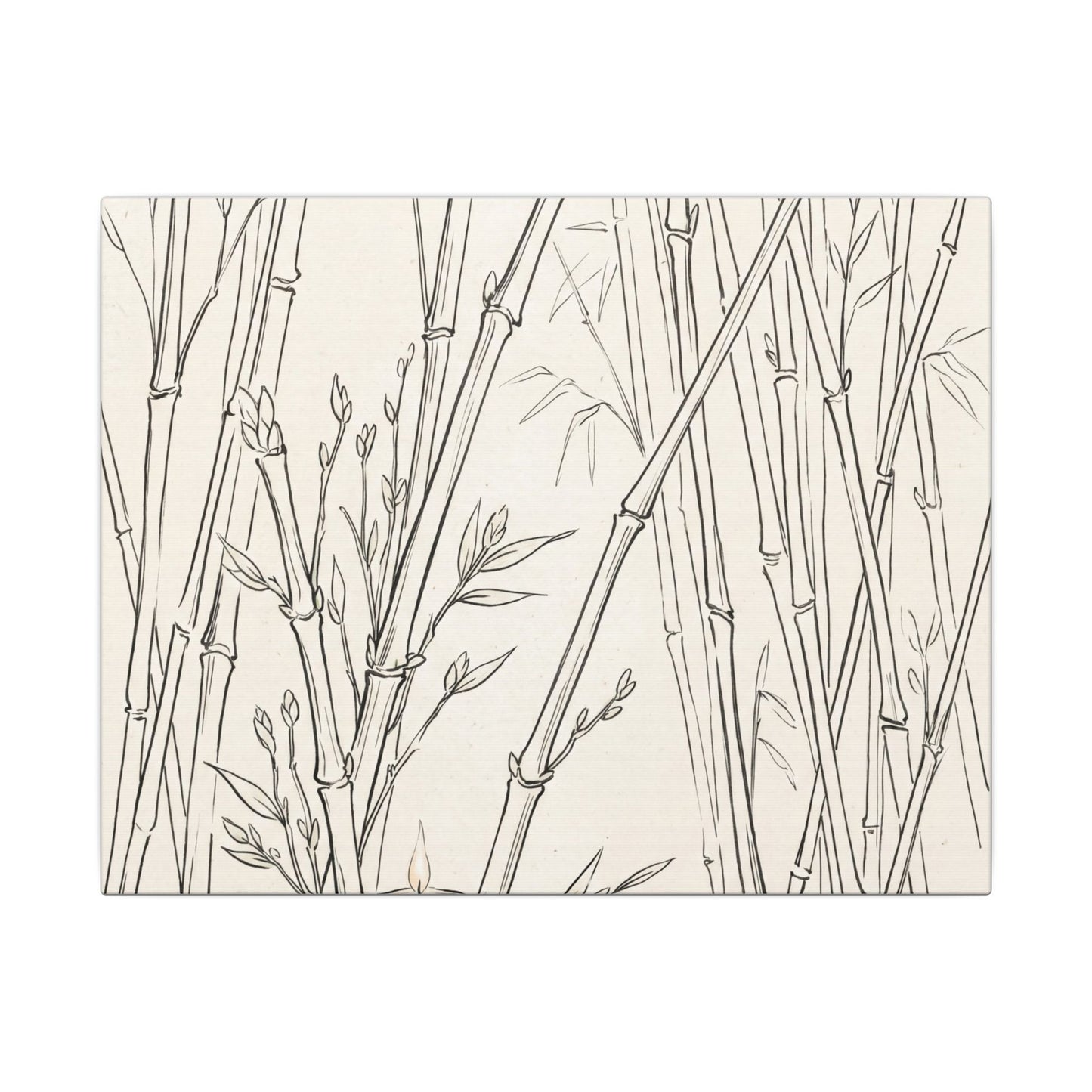 Candlelight Bamboo Grove Canvas Art - Japandi Fukinsei