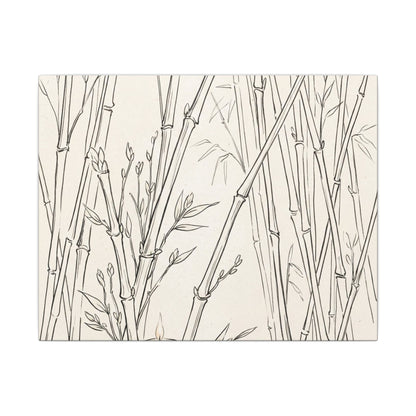 Candlelight Bamboo Grove Canvas Art - Japandi Fukinsei