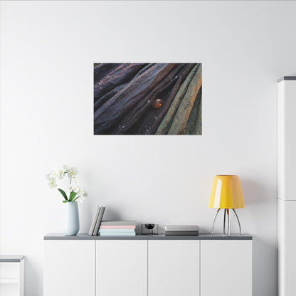 Silk Drape Shadow Zen Canvas Art | Moody Dark Japandi Art