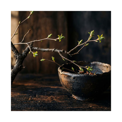 Mono No Aware Ceramic Bowl Wall Art Print - Dark Japandi Moody Minimal