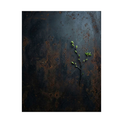 Luxurious Rust Patina Wall Art Print - Moody Minimal Dark Japandi