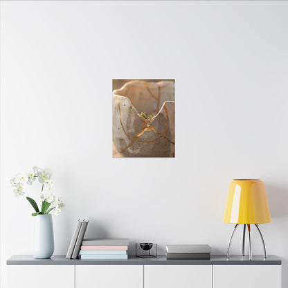 Golden Hour Broken Pottery Canvas Art - Japandi Kanso