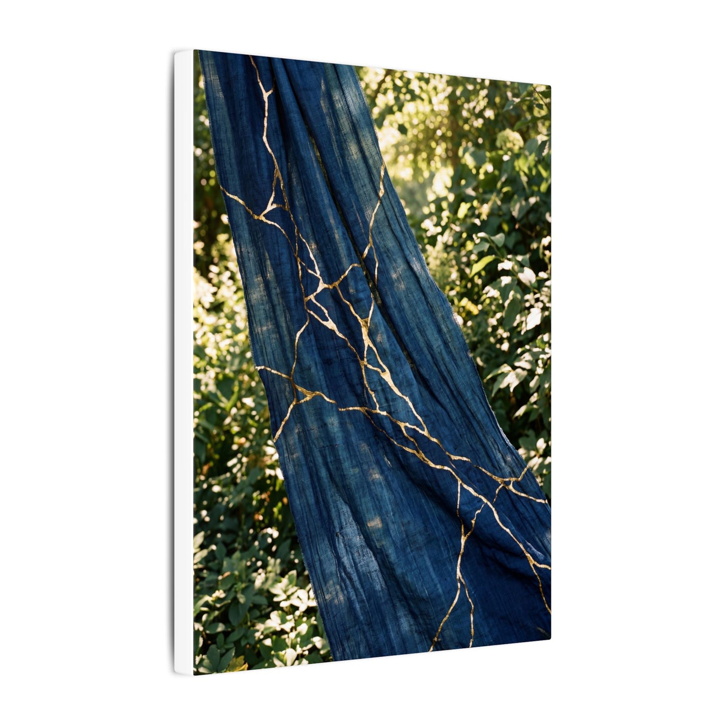 Resilient Silk Drape Canvas Art - Gold Repair Kintsugi