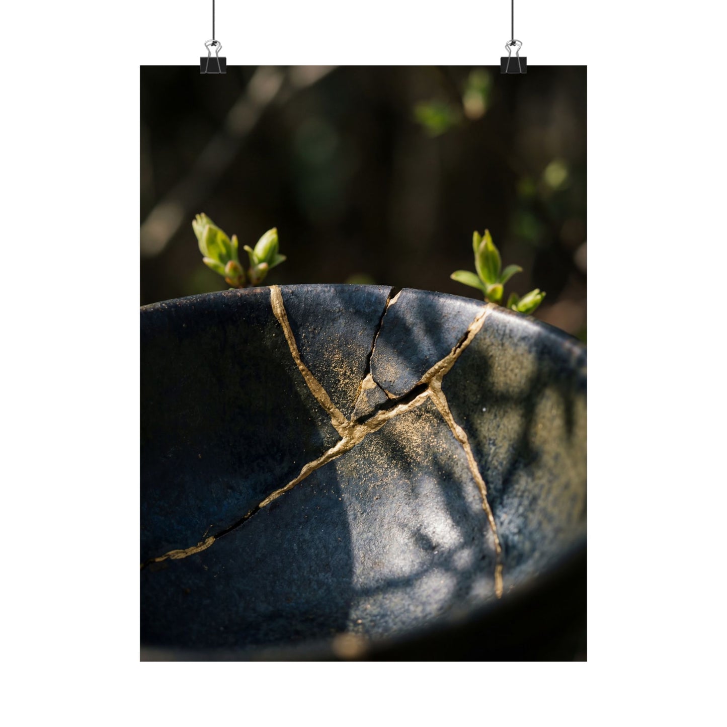 Spring Broken Pottery Shadow Zen Wall Art Print | Moody Decor Art Print