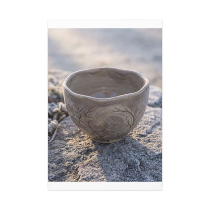 Seijaku Ceramic Bowl Canvas Art - Japandi Japanese Pattern