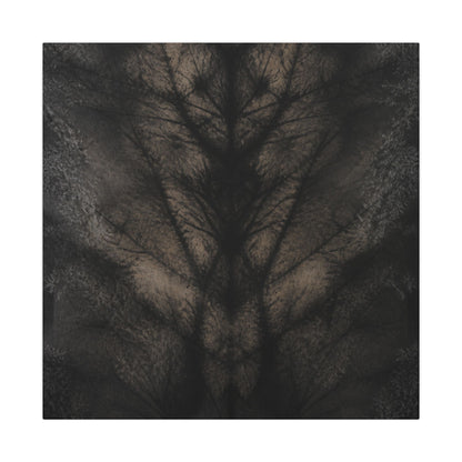 Seijaku Shadow Play Canvas Art - Dark Japandi Charcoal Ink