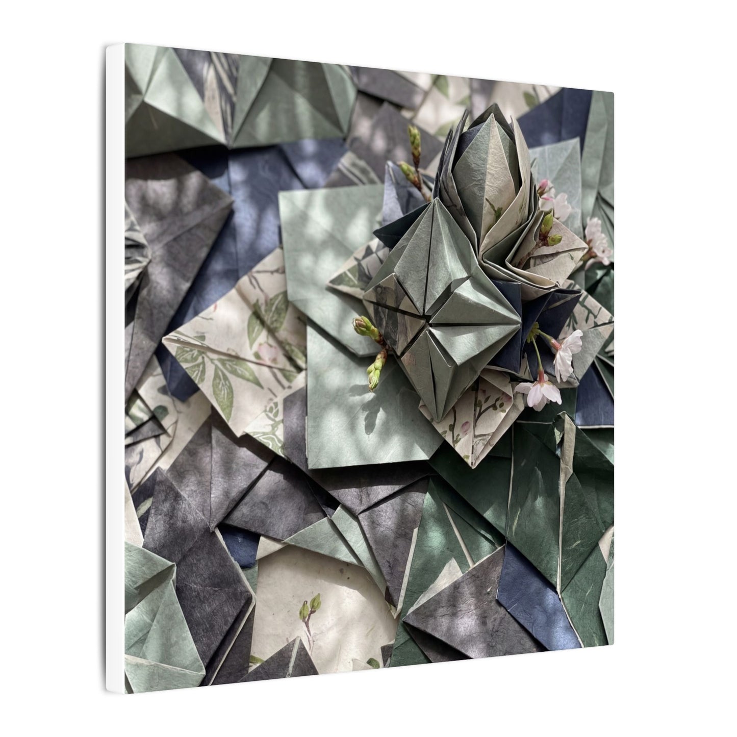 Shibui Paper Fold Canvas Art - Japandi Japanese Pattern