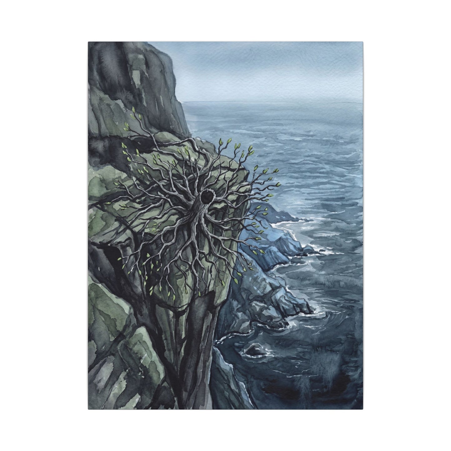 Pine Tree Spring Canvas Art | Japandi Neutral Design