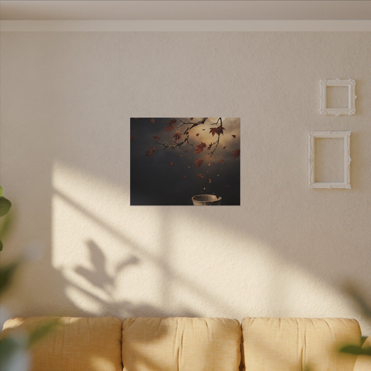 Moonlit Garden Gold Repair Canvas Art | Beautiful Kintsugi Art