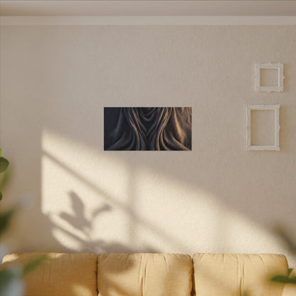 Moody Silk Drape Canvas Art - Shadow Zen Dark Japandi