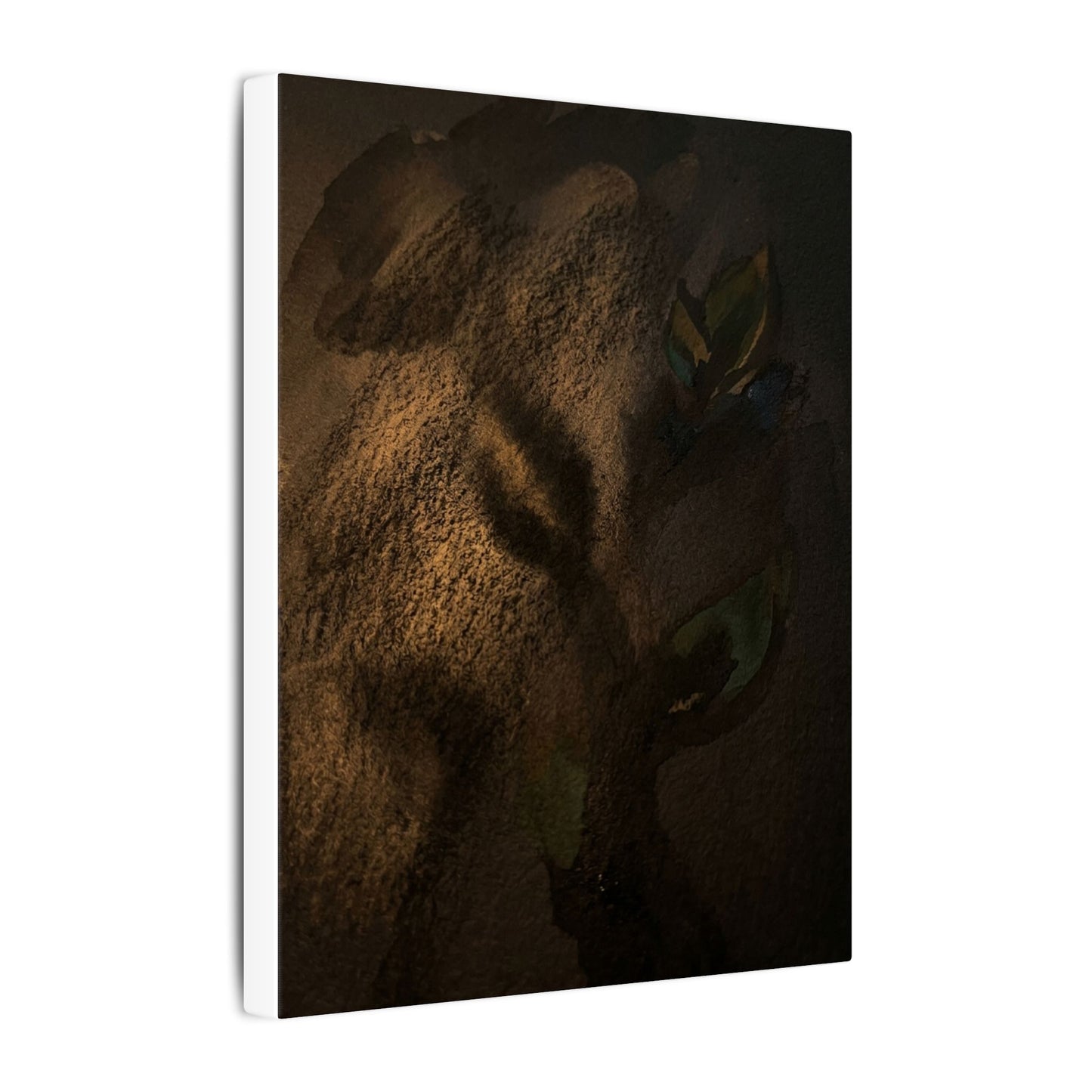 Candlelight Shadow Play Canvas Art - Dark Japandi Ma