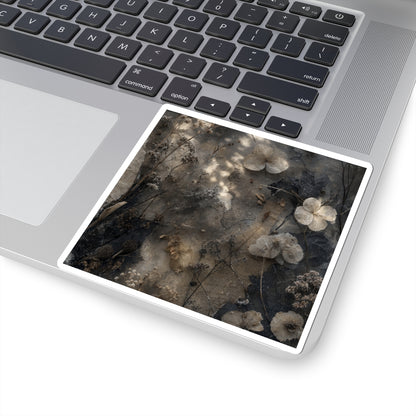 Dried Flowers Texture Sticker | Neutral Japandi Art
