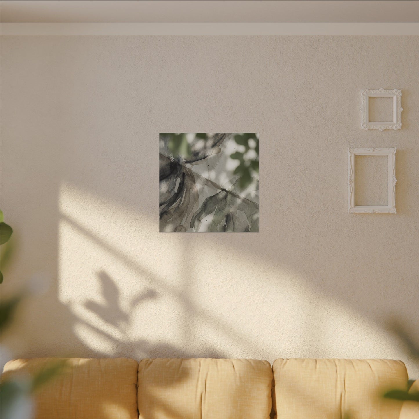 Spring Paper Fold Watercolor Canvas Art | Warm Decor