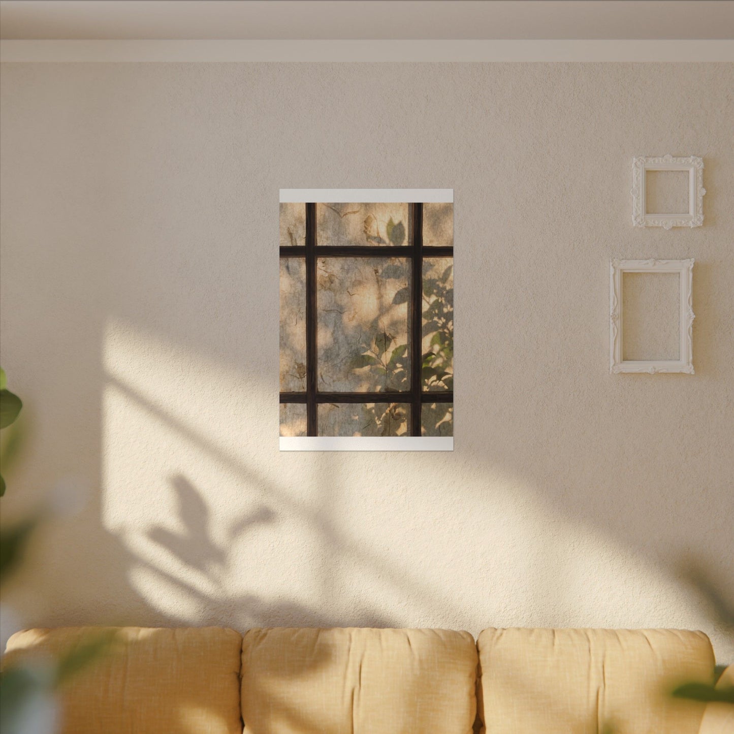Golden Hour Shoji Screen Canvas Art - Japandi Mono No Aware