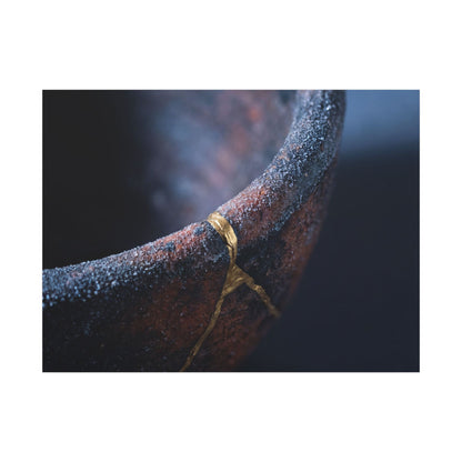 Artful Ceramic Bowl Canvas Art - Broken Beauty Kintsugi