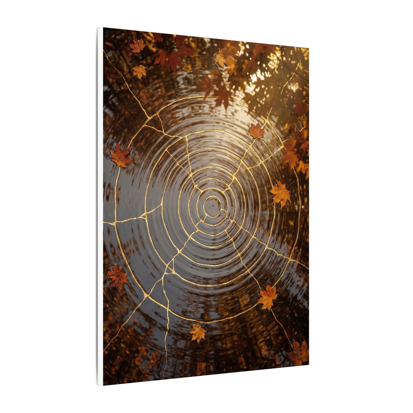Artful Water Ripple Canvas Art - Gold Vein Kintsugi