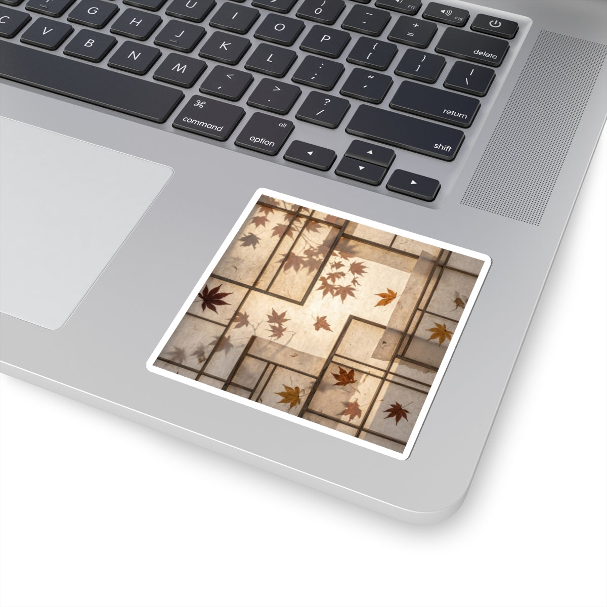 Shoji Screen Japanese Pattern Sticker | Warm Japandi Art Art Print