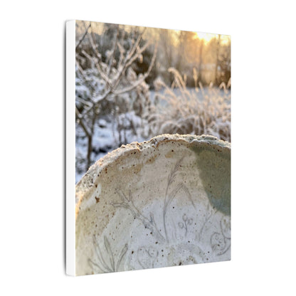 Ceramic Bowl Canvas Art | Winter Japandi Minimal Line Art