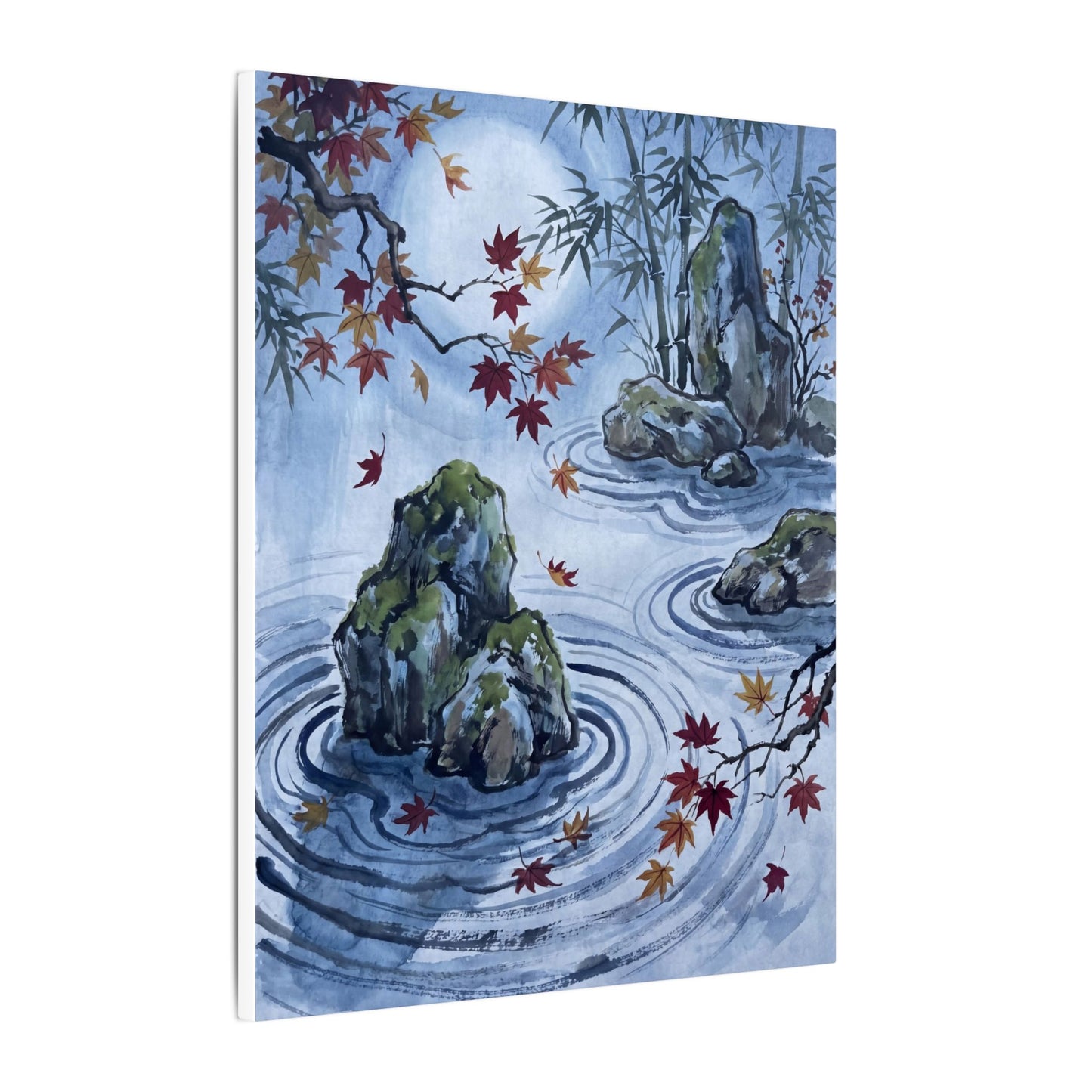 Rock Garden Autumn Canvas Art | Zen Tranquil Design