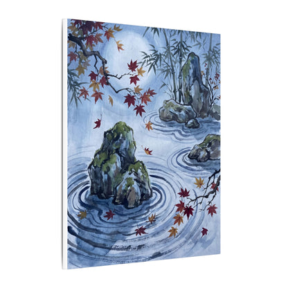 Rock Garden Autumn Canvas Art | Zen Tranquil Design