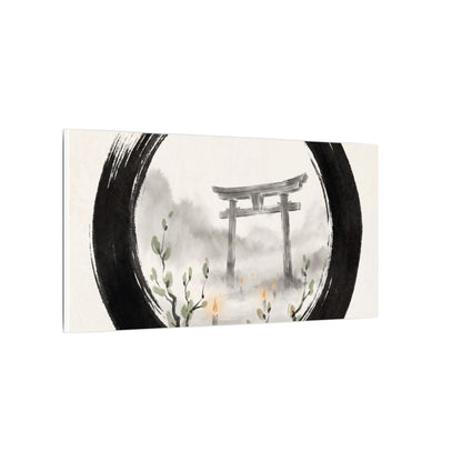 Spring Torii Gate Enso Canvas Art | Tranquil Decor