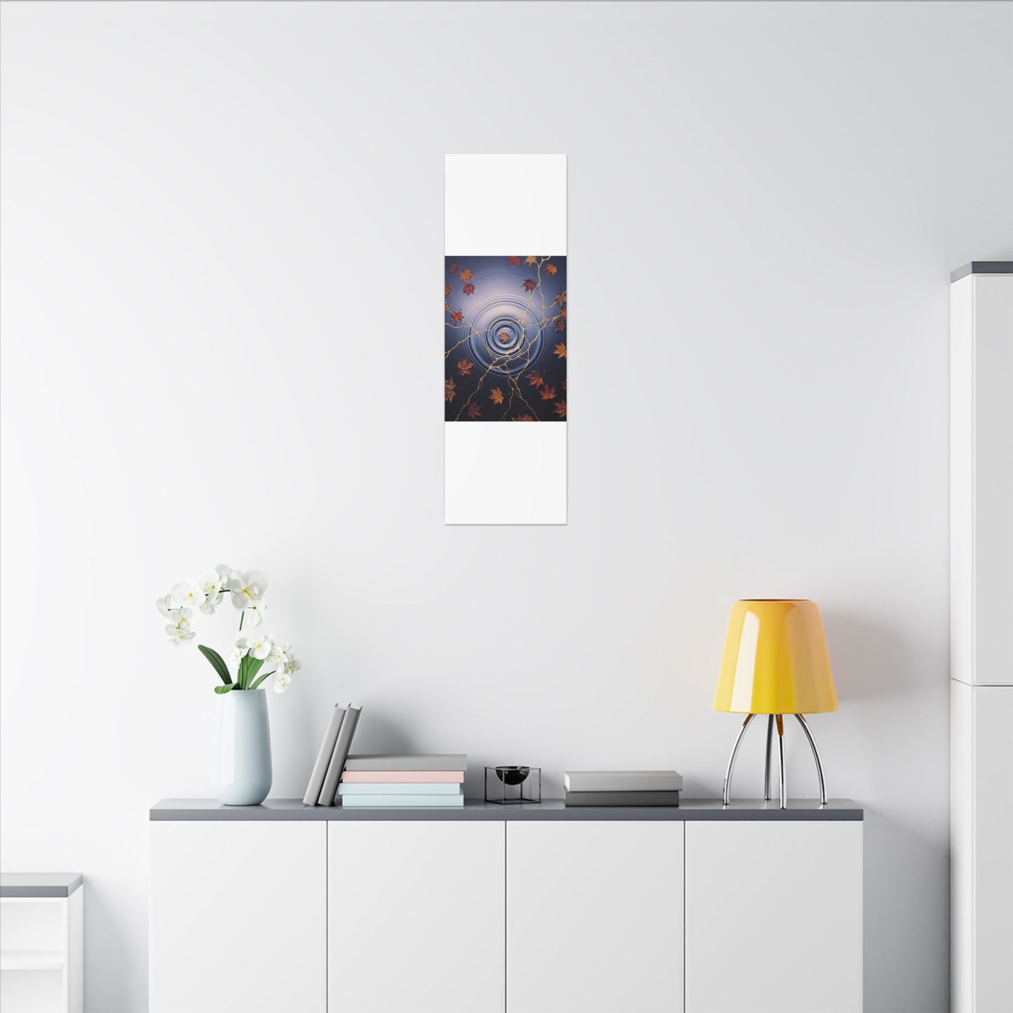 Kintsugi Water Ripple in Dawn | Gold Vein Canvas Art