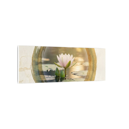 Peaceful Lotus Flower Canvas Art - Enso Zen