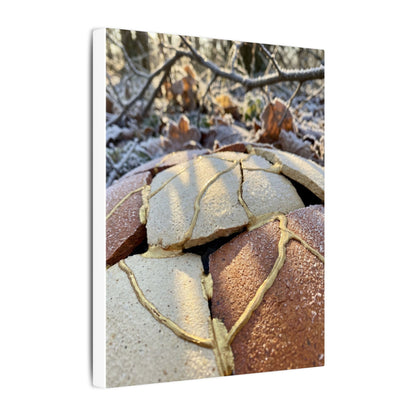 Broken Pottery Crackle Gold Canvas Art | Healing Kintsugi Art
