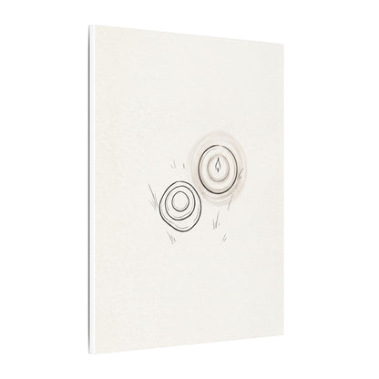 River Stones Canvas Art | Winter Japandi Minimal Line Art