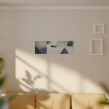 Seijaku Rock Garden Canvas Art - Zen Ukiyo E Inspired