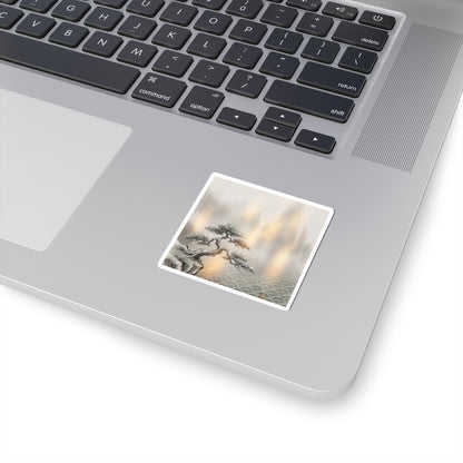 Warm Pine Tree Sticker - Japanese Pattern Japandi