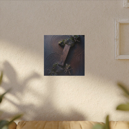 Spring Rock Garden Moody Minimal Canvas Art | Atmospheric Decor