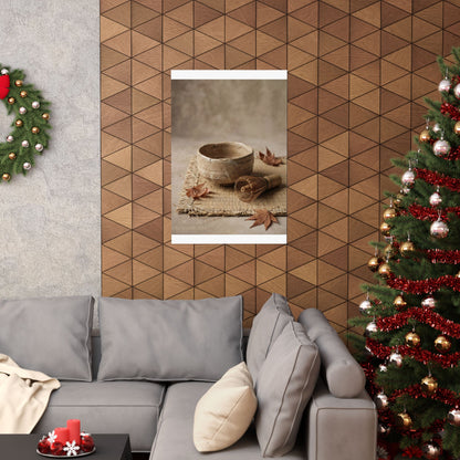 Tea Ceremony Autumn Wall Art Print | Japandi Warm Design