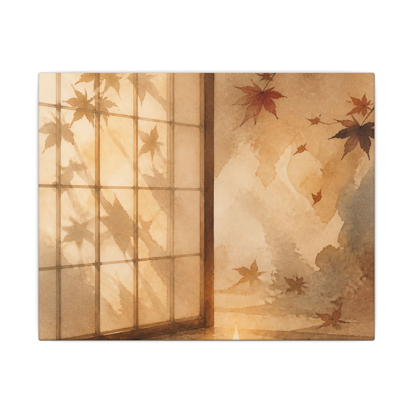 Candlelight Shoji Screen Canvas Art - Japandi Ma