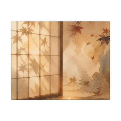 Candlelight Shoji Screen Canvas Art - Japandi Ma