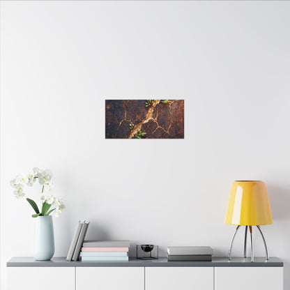 Rust Patina Spring Canvas Art | Kintsugi Resilient Design