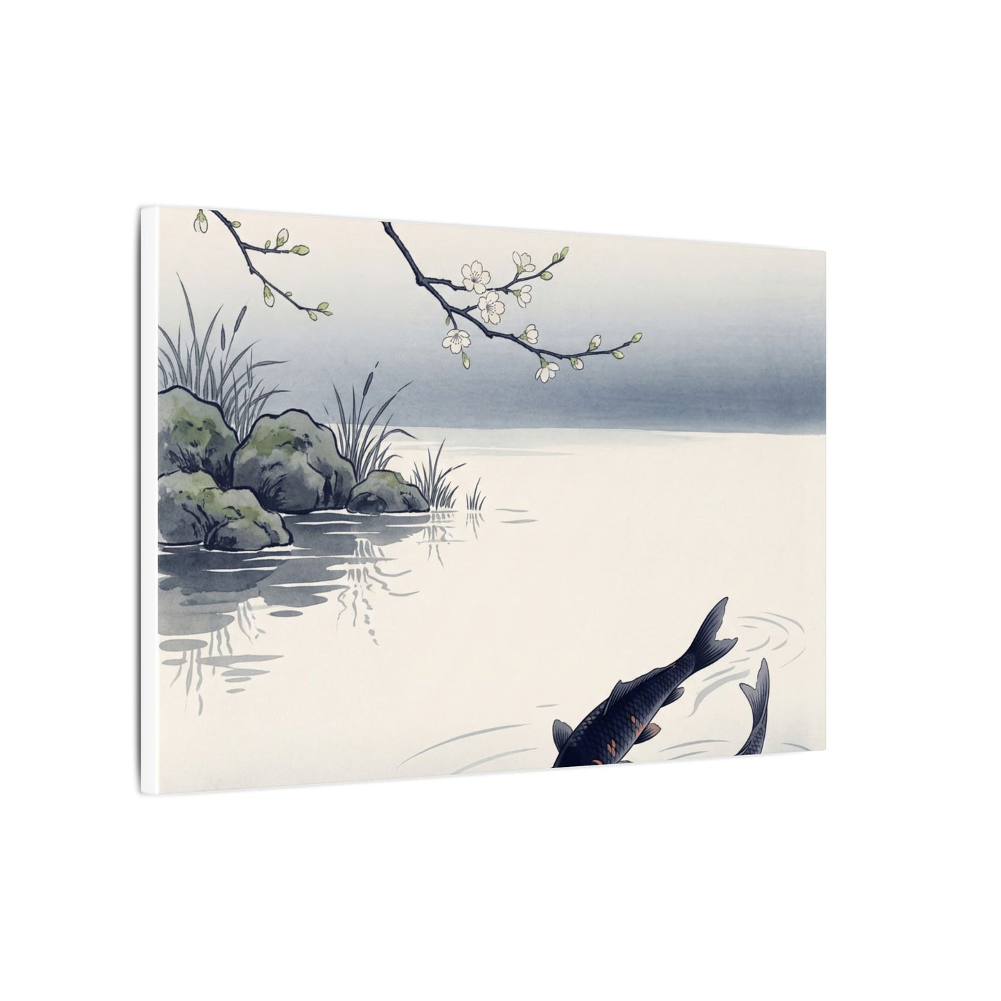 Ma Koi Pond Canvas Art - Zen Ukiyo E Inspired