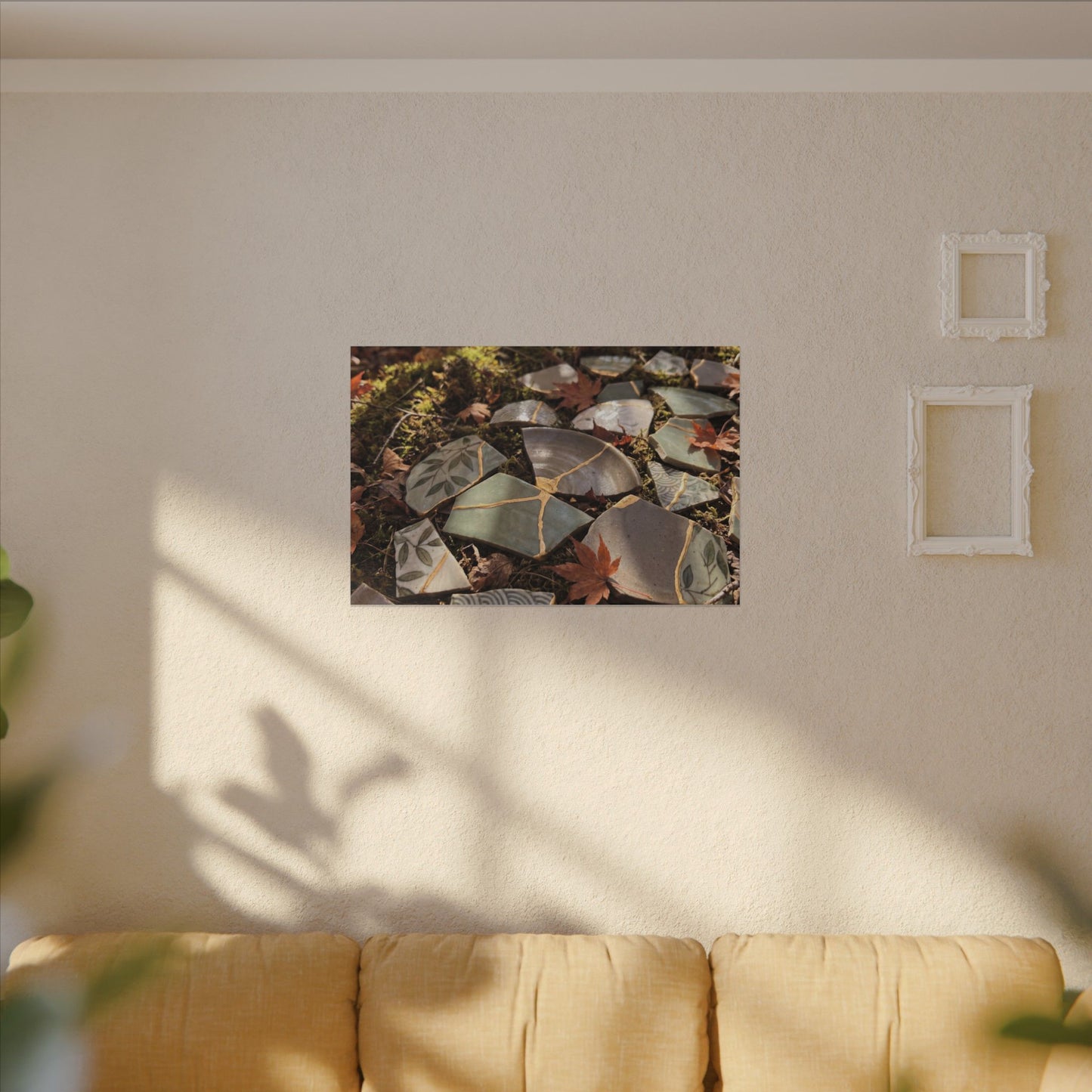Broken Pottery Japanese Pattern Canvas Art | Elegant Japandi Art