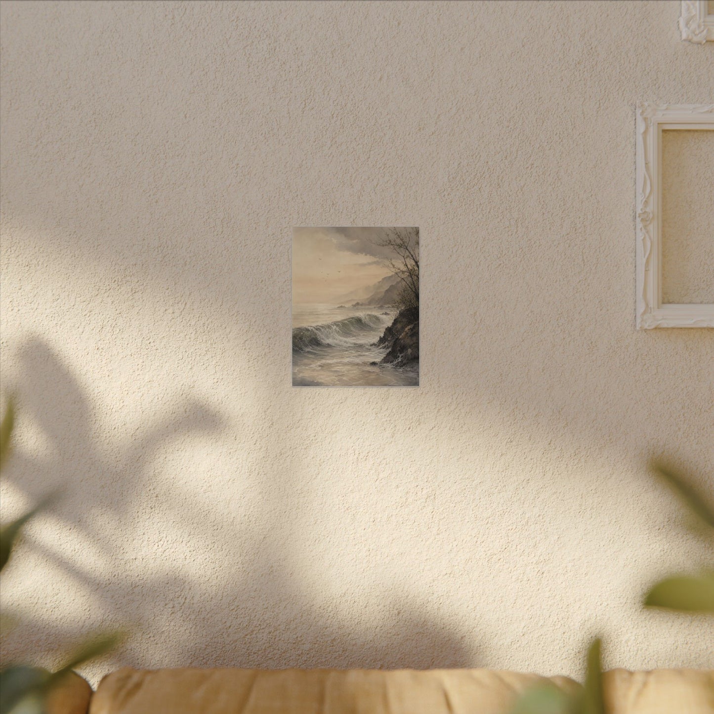 Ocean Wave Spring Canvas Art | Japandi Elegant Design
