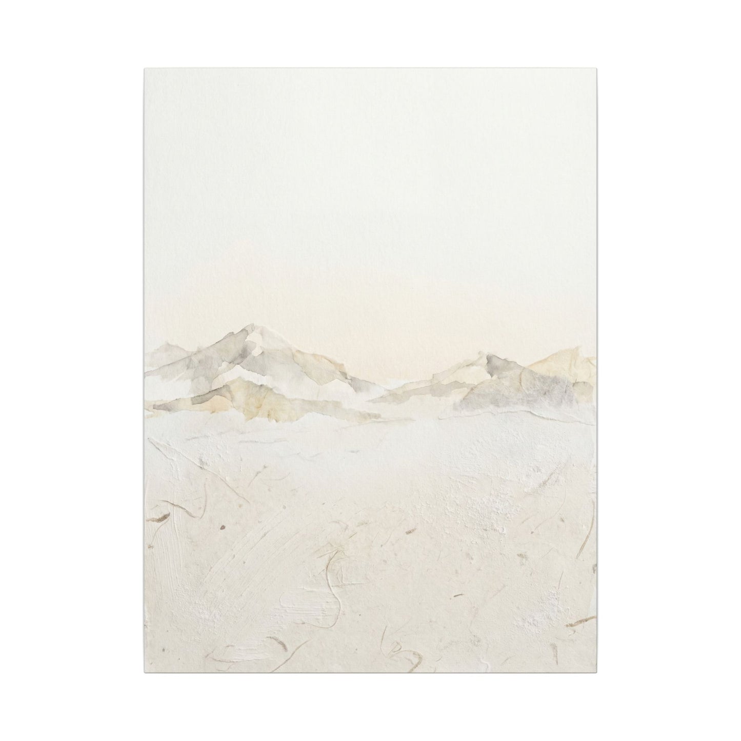Mountain Mist Winter Canvas Art | Japandi Warm Design