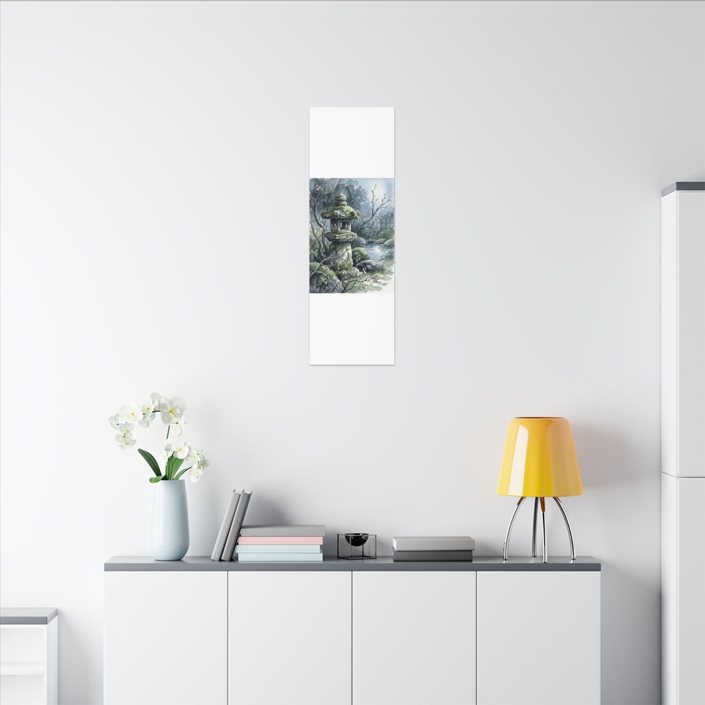 Moonlight Stone Lantern Canvas Art - Japandi Seijaku