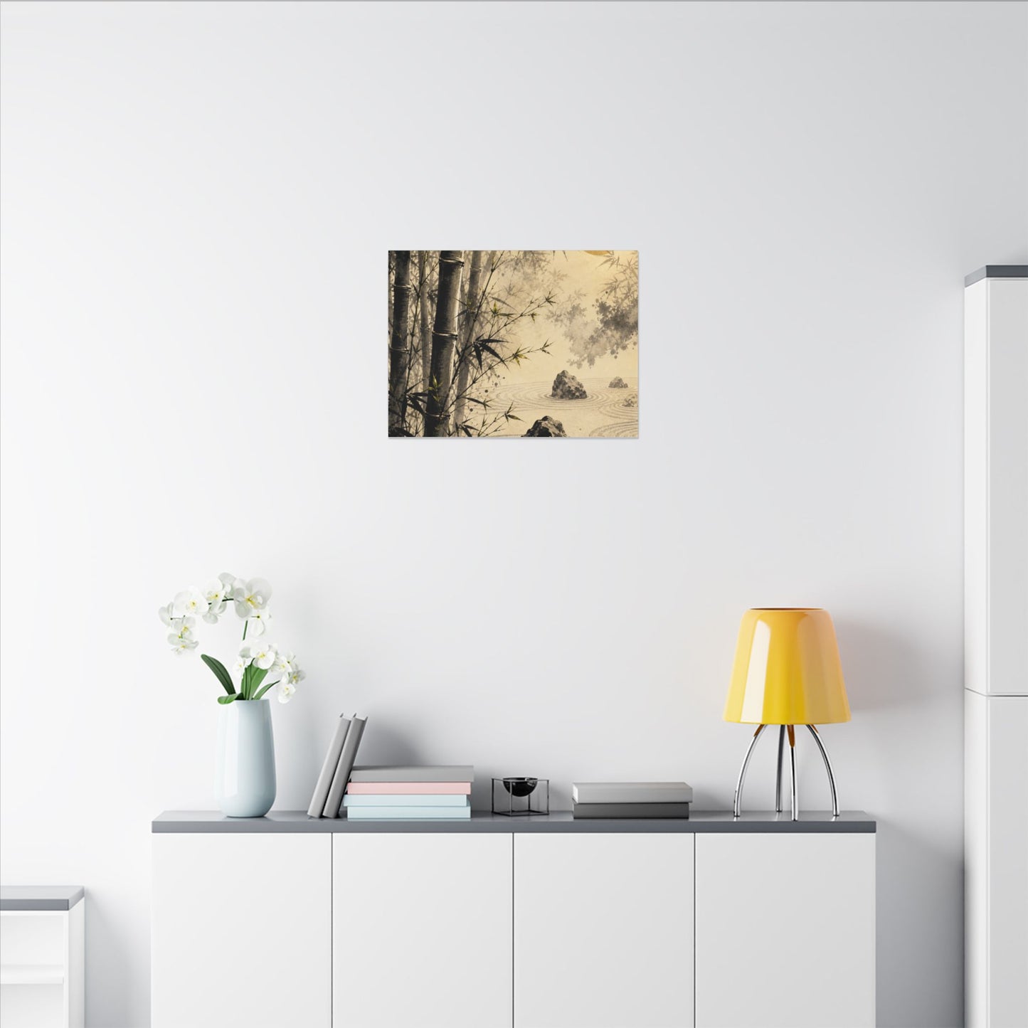 Peaceful Bamboo Grove Canvas Art - Karesansui Zen