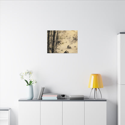 Peaceful Bamboo Grove Canvas Art - Karesansui Zen
