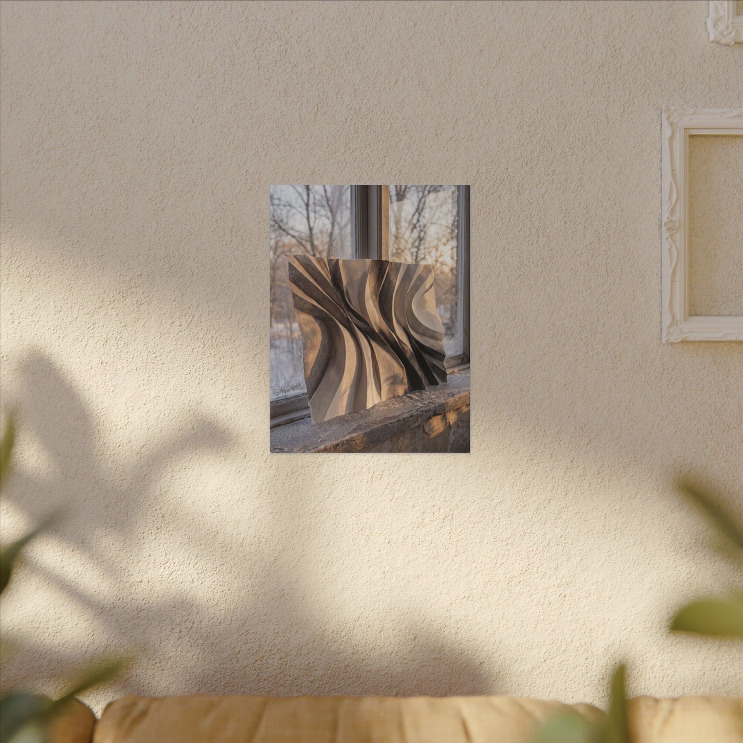 Mono No Aware Paper Fold Canvas Art - Japandi Minimal Line