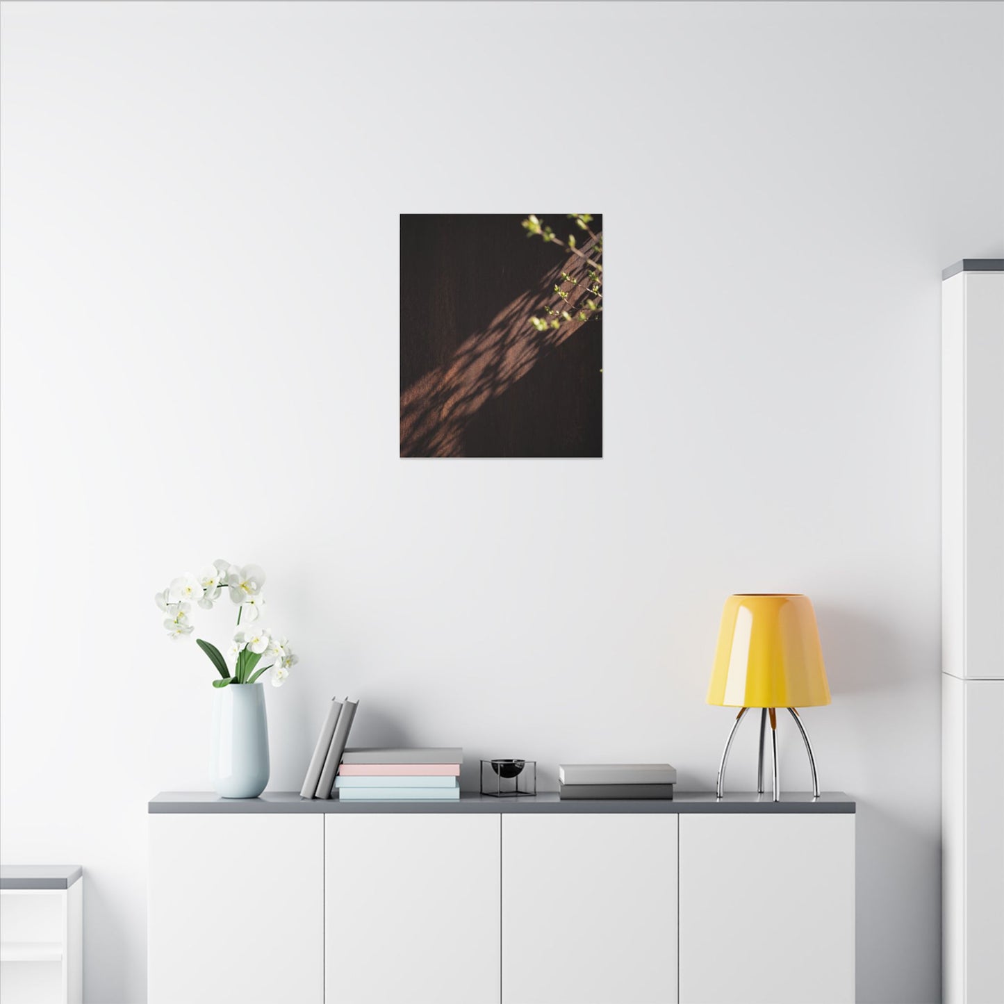 Rust Patina Moody Minimal Canvas Art | Sophisticated Dark Japandi Art