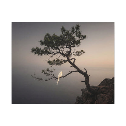 Dawn Pine Tree Canvas Art - Dark Japandi Datsuzoku