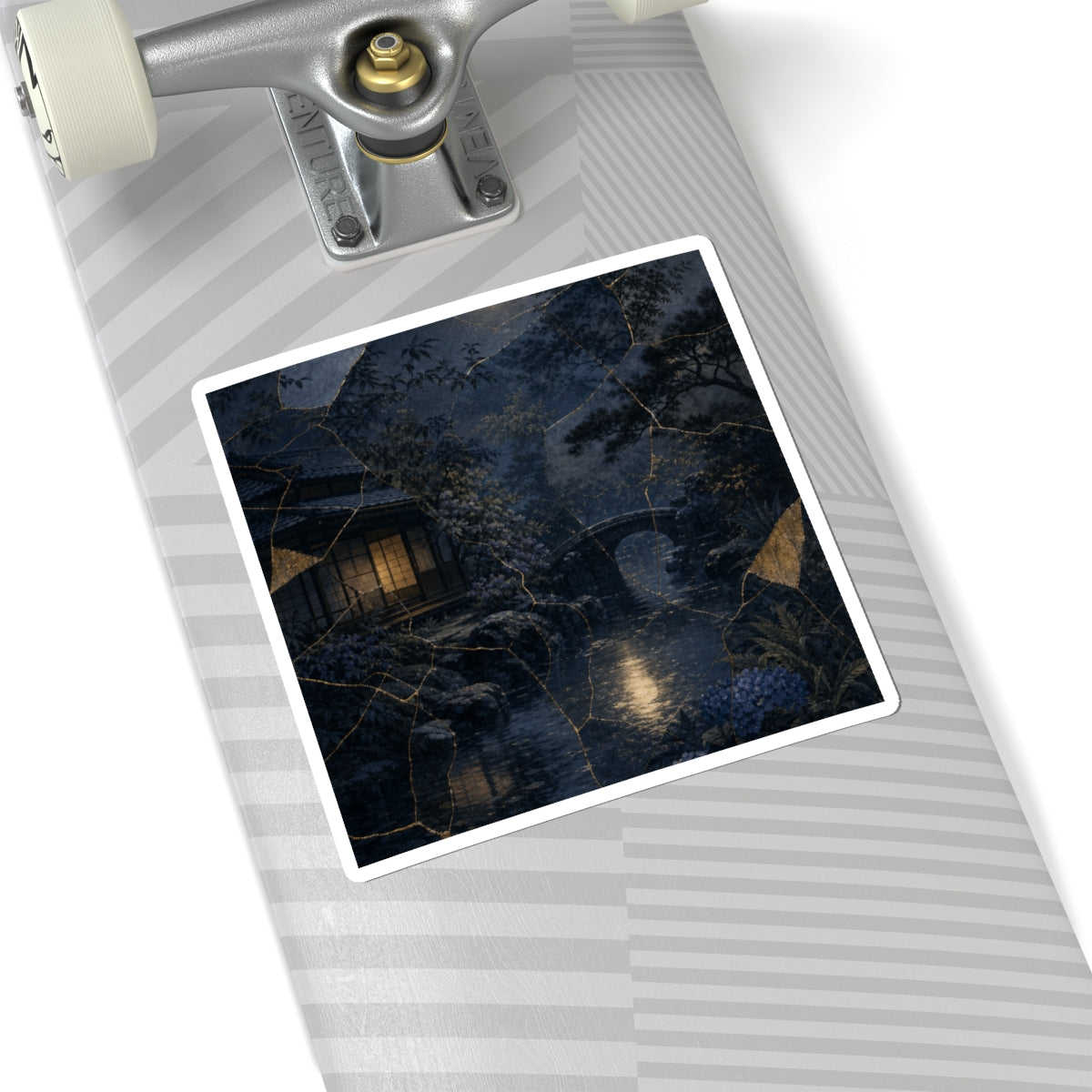 Artful Moonlit Garden Sticker - Broken Beauty Kintsugi