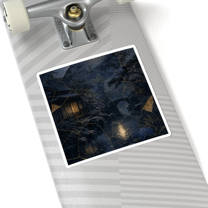 Artful Moonlit Garden Sticker - Broken Beauty Kintsugi