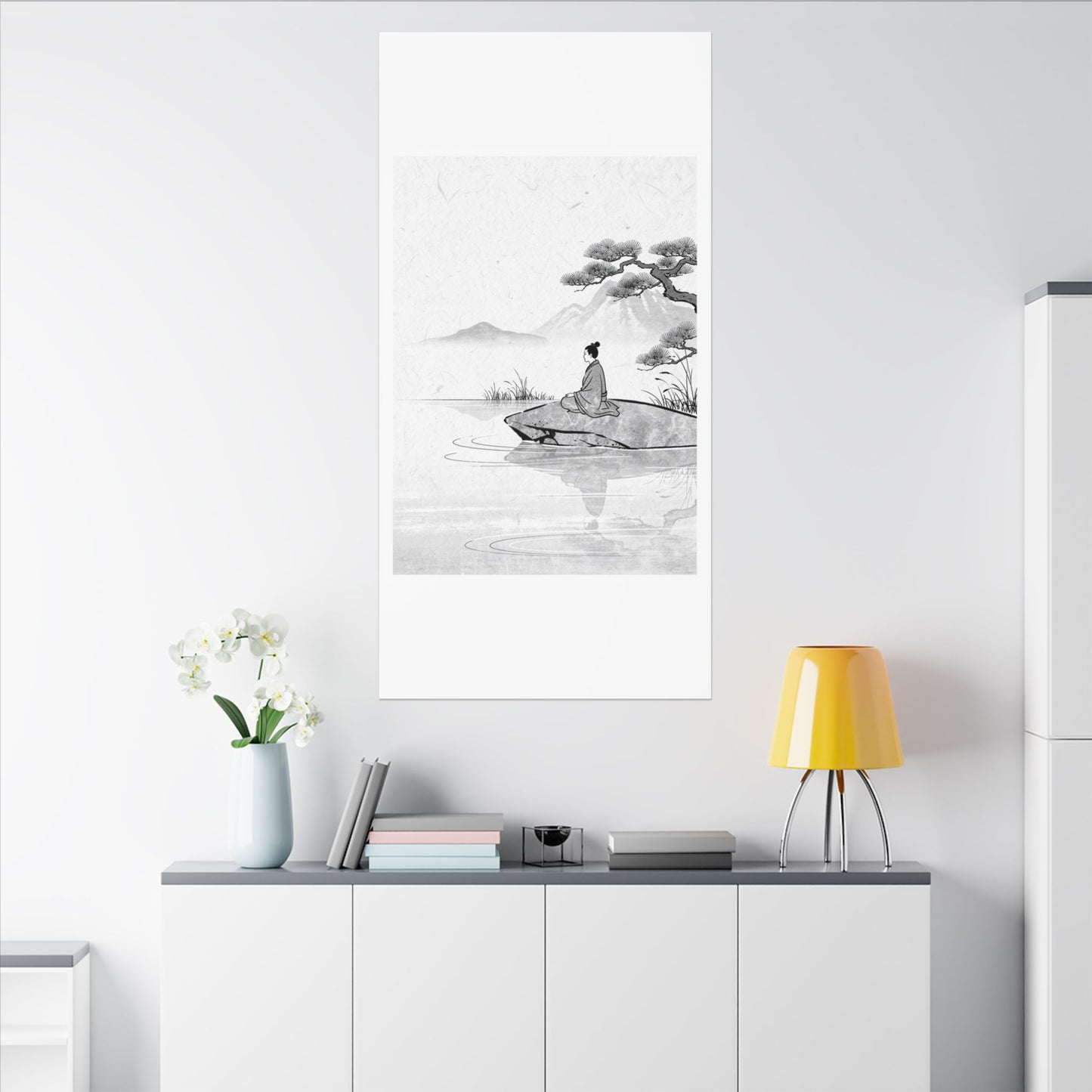Meditation Harmonious Zen Ukiyo-e Canvas Art